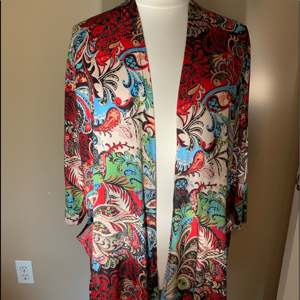 2xl Multicolored lightweight jacket, cover up, top